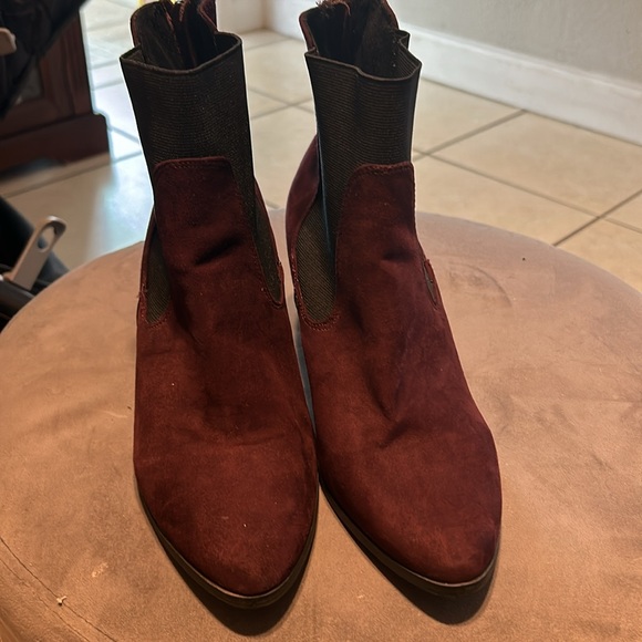 ATTENTION WOMEN SHOES MAN MADE MATERIALS COLOR BURGUNDY - Picture 7 of 12